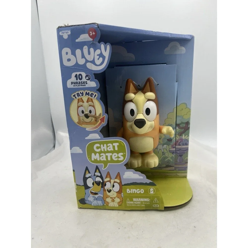 Bluey Chat Mates 3 Pack Bluey Bingo Muffin Talking Figures NEW